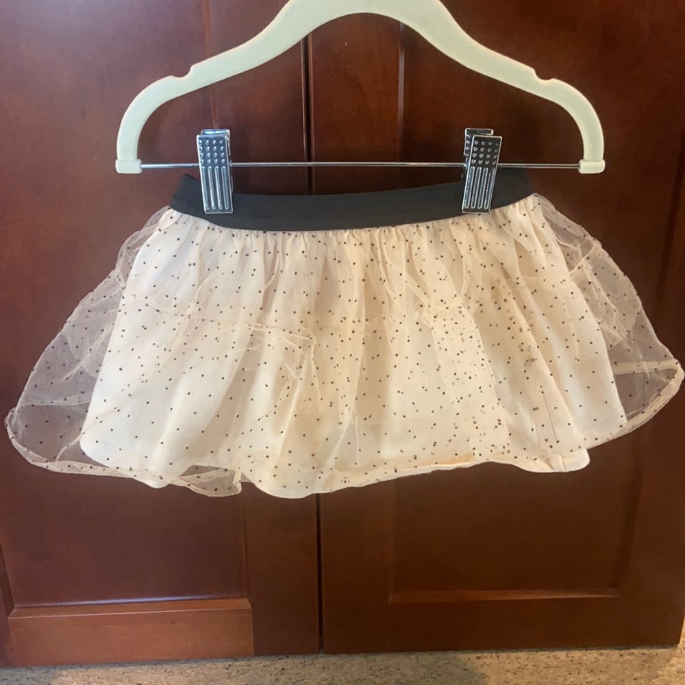 Zara girls Cream and black tutu 12-18months